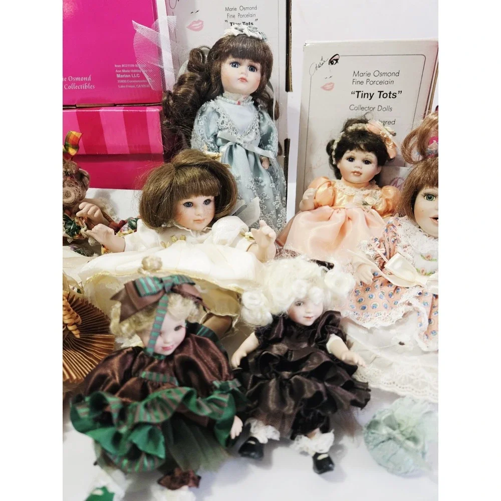 Marie Osmond Porcelain Doll Collection Tiny Tots Lot Of 11 Authentic‎